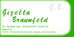 gizella braunfeld business card